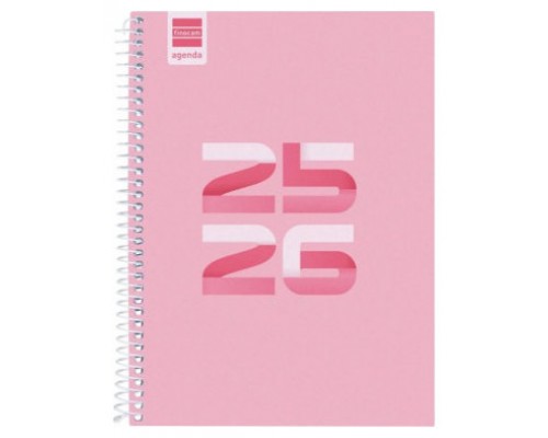 AGENDA ESCOLAR 2025-2026 COOL 4º 155X212 SEMANA VISTA HORIZONTAL ROSA+ FINOCAM 645040426 (Espera 4 dias)