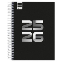 AGENDA ESCOLAR 2025-2026 COOL 4º 155X212 1DIA PAGINA NEGRO+ FINOCAM 645060326 (Espera 4 dias)