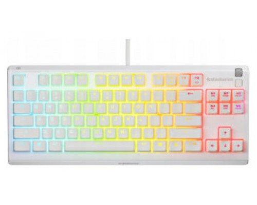 TECLADO STEELSERIES APEX 3 TKL (USA) BLANCO (64819)