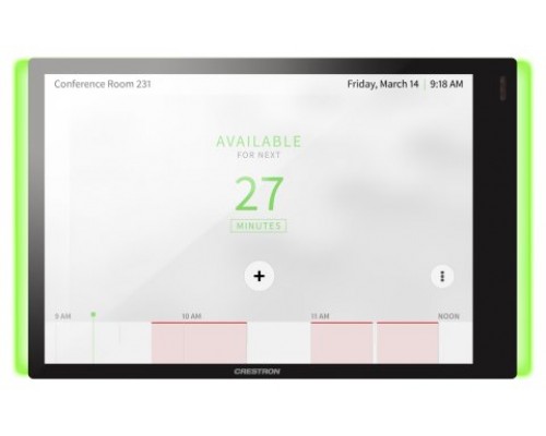 CRESTRON 7 IN. ROOM SCHEDULING TOUCH SCREEN, BLACK SMOOTH, INCLUDES ONE TSW-770-LB-B-S LIGHT BAR (TSS-770-B-S-LB KIT) 6511517