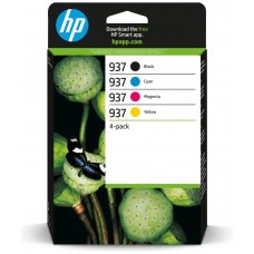 HP Paquete de 4 Cartuchos de Tinta Original 937 CMYK