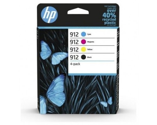 HP Paquete de 4 cartuchos de tinta Original 912 negro/cian/magenta/amarillo