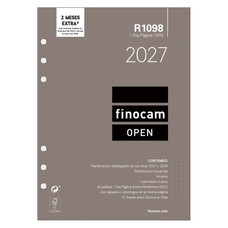 RECAMBIO ANUAL 2027 R1098 OPEN1000 155X215MM DIA PAGINA FINOCAM 711680027-MR3 RECAMBIO ANUAL 2027 R1098 OPEN1000 155X215MM DIA PAGINA FINOCAM 711680027