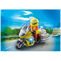 Playmobil moto emergencias con luz intermiente