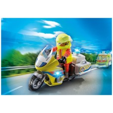 Playmobil moto emergencias con luz intermiente