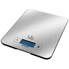 JATA ELECTRONIC KITCHEN SCALE 15KG MAX LCD TIMER AND CLOCK STAINLESS STEEL 719
