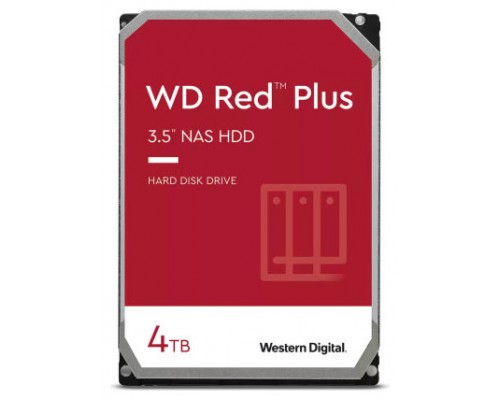 QNAP WD, HDD, RED PLUS, SATA III, 3.5-INCH, 4TB, WD40EFPX