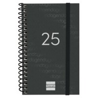 AGENDA 2025 BASIC YEAR E3 79X127MM SEMANA VISTA HORIZONTAL NEGRO FINOCAM 741426025 (Espera 4 dias)