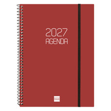 AGENDA 2027 BASIC OPAQUE E10 155X212MM SEMANA VISTA HORIZONTAL BURDEOS FINOCAM 742767427-MR1 AGENDA 2027 BASIC OPAQUE E10 155X212MM SEMANA VISTA HORIZONTAL BURDEOS FINOCAM 742767427