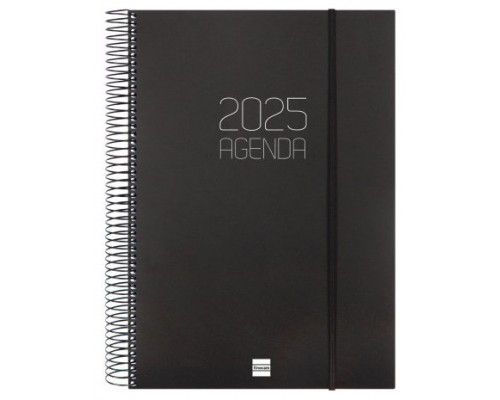 AGENDA 2025 BASIC OPAQUE E40 210X297MM DIA PAGINA NEGRO FINOCAM 742926025 (Espera 4 dias)