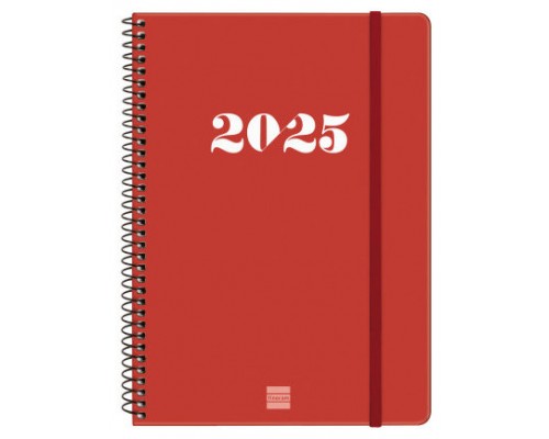 AGENDA 2025 BASIC MY E10 155X212MM SEMANA VISTA HORIZONTAL ROJO FINOCAM 743503025 (Espera 4 dias)