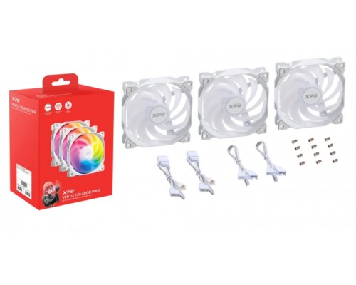 VENTILADOR CAJA XPG VENTO 120MM BLANCO RGB X3