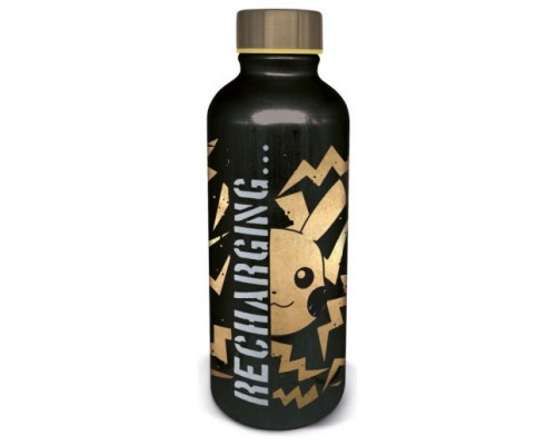 BOTELLA METÁLICA PIKACHU CARGANDO (NEGRO) 755 ML STOR REDSTRING 75759