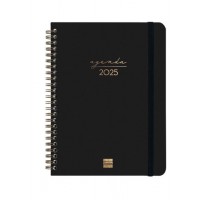 AGENDA 2025 TRENDY ALMA E10 155X212MM SEMANA VISTA HORIZONTAL NEGRO FINOCAM 762020125 (Espera 4 dias)