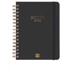 AGENDA 2026 TRENDY ALMA E10 155X212MM DIA PAGINA NEGRO FINOCAM 762040126 (Espera 4 dias)