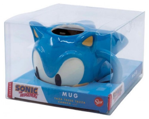 TAZA 3D EN CAJA REGALO CABEZA SONIC 400 ML STOR REDSTRING 78896