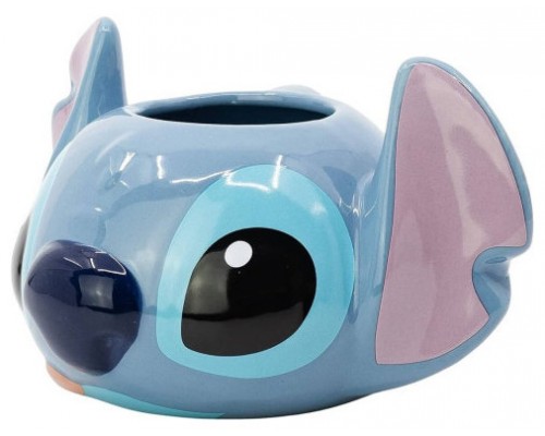 TAZA 3D EN CAJA REGALO CABEZA STITCH 375 ML STOR REDSTRING 78907