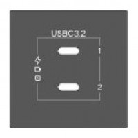 KRAMER ROOM CONNECTIVITY PASSIVE BLACK MODULE WITH 1 USBC FF PORT INPUT. MALE OUTPUT- MD-C/CM(B) (80-000357)
