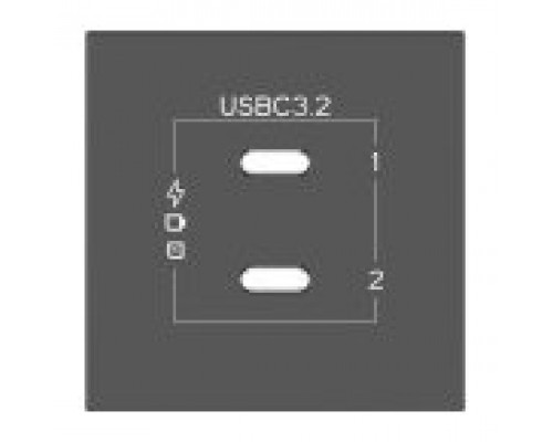 KRAMER ROOM CONNECTIVITY PASSIVE BLACK MODULE WITH 1 USBC FF PORT INPUT. MALE OUTPUT- MD-C/CM(B) (80-000357)