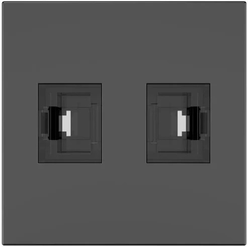 KRAMER ROOM CONNECTIVITY PASSIVE BLACK MODULE WITH 2 RJ45 PORTS INPUT. 2 FEMALE OUTPUT CAT6A- MD-2RJ45(B) (80-000373)-MR13 KRAMER ROOM CONNECTIVITY PASSIVE BLACK MODULE WITH 2 RJ45 PORTS INPUT. 2 FEMALE OUTPUT CAT6A- MD-2RJ45(B) (80-000373)