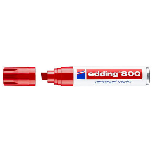 MARCADOR PERMANENTE PUNTA BISELADA 4-12MM 800 ROJO EDDING 800-02-MR1 MARCADOR PERMANENTE PUNTA BISELADA 4-12MM 800 ROJO EDDING 800-02
