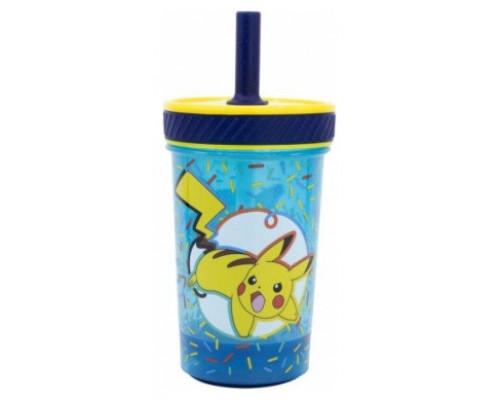 VASO ANTIVUELCO CON PAJITA POKÉMON 370 ML STOR REDSTRING 8087