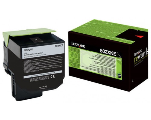 Lexmark 802XKE Cartucho Corporativo negro Extra Alto Rendimiento (8.000 pag.)