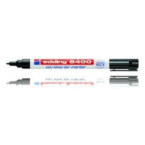 MARCADOR ESPECIAL PARA CD PUNTA REDONDA 1MM 8400 NEGRO EDDING 8400-01