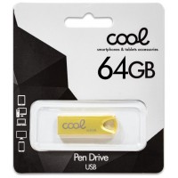 PENDRIVE 64GB USB 2.0 COOL METAL KEY DORADO