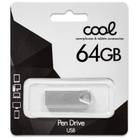 PENDRIVE 64GB USB 2.0 COOL METAL KEY PLATA