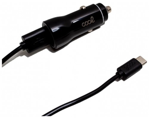 CARGADOR COOL COCHE DUAL USB 20W NEGRO CABLE