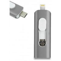 PENDRIVE 128GB 3 EN 1 COOL GRIS