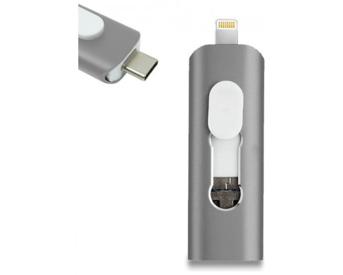PENDRIVE 128GB 3 EN 1 COOL GRIS