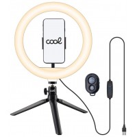 SOPORTE ARO LUZ LED COOL MANDO BLUETOOTH 50CM