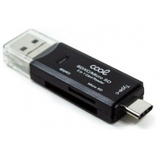 LECTOR TARJETAS COOL 3 EN 1 (TIPO-C/MICRO-USB/USB)