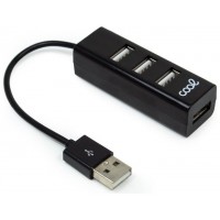 HUB USB 2.0 UNIVERSAL COOL 4 PUERTOS USB NEGRO