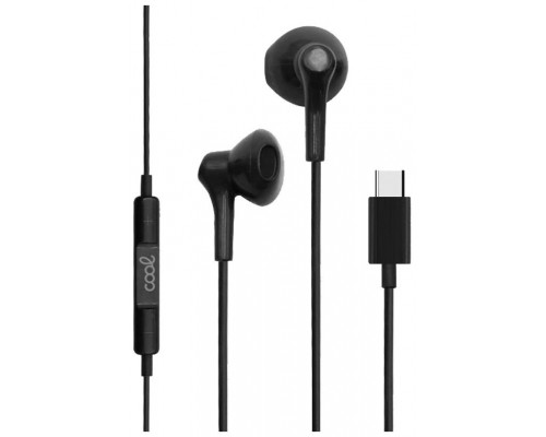 AURICULARES BOTON MICRO COOL STEREO TIPO-C BLACK