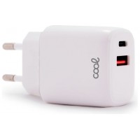 CARGADOR COOL DUAL USBC-USB 20W WHITE