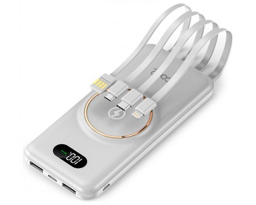 POWERBANK COOL 10000MAH QI WIRELESS GRIP WHITE