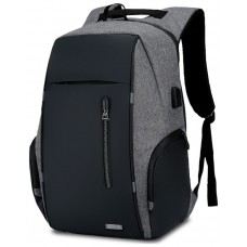 MOCHILA PORTATIL 15-16  COOL REPORT BLACK-GREY-GK8 MOCHILA PORTATIL 15-16  COOL REPORT BLACK-GREY