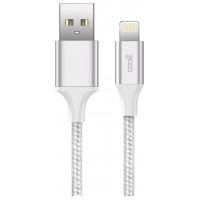 CABLE COOL USB LIGHTNING 1.2M NYLON WHITE