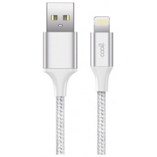 CABLE COOL USB LIGHTNING 1.2M NYLON WHITE