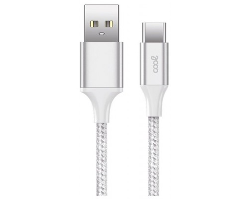 CABLE COOL USB-C A USB 1.2M NYLON WHITE