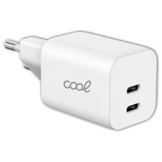 CARGADOR COOL DUAL USBC 35W ULTRA CARGA WHITE