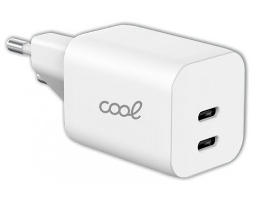 CARGADOR COOL DUAL USBC 35W ULTRA CARGA WHITE