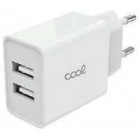 CARGADOR COOL 2USB 2,4 AMP WHITE