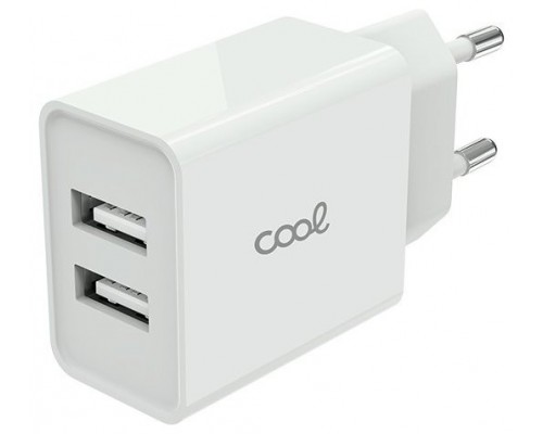 CARGADOR COOL 2USB 2,4 AMP WHITE