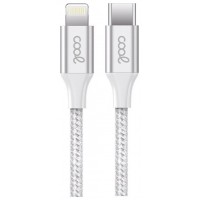CABLE COOL USB-C A LIGHTNING 1.2M NYLON WHITE