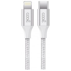 CABLE COOL USB-C A LIGHTNING 1.2M NYLON WHITE