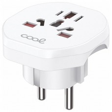ADAPTADOR ENCHUFE COOL UNIVERSAL EUROPA WHITE